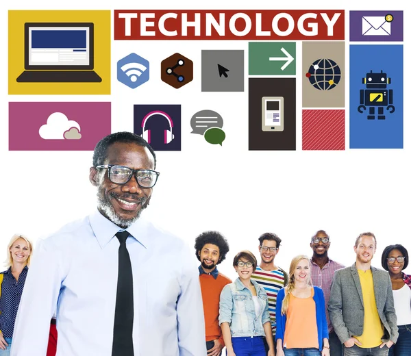 Diversity People and Social Media Concept — Stock Photo, Image