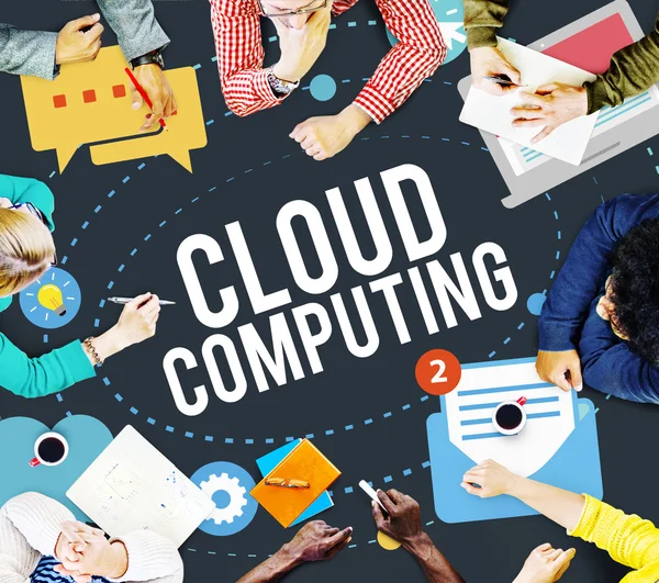 Σύννεφο υπολογιστών σε απευθείας σύνδεση — Φωτογραφία Αρχείου