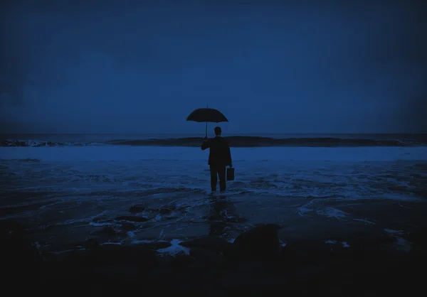 Concetto di uomo d'affari solitario — Foto Stock