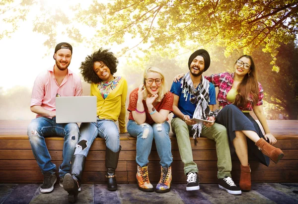 Diversidad de los adolescentes, concepto de equipo — Foto de Stock