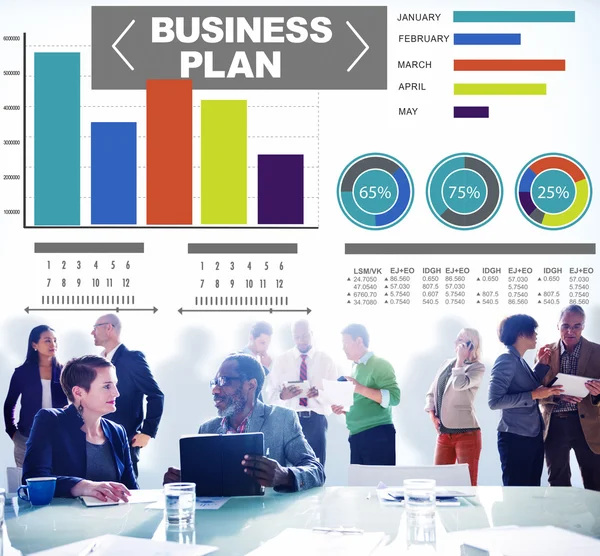 Businessplan-Balkendiagramm — Stockfoto