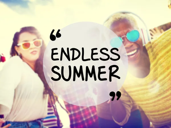 Endless Summer Beach Friendship Concept — Stock Photo, Image