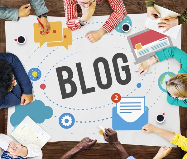 Blogging Media, Social Media Concept — Stock Photo, Image