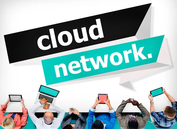 Chmura sieci, składowania Online koncepcja — Zdjęcie stockowe