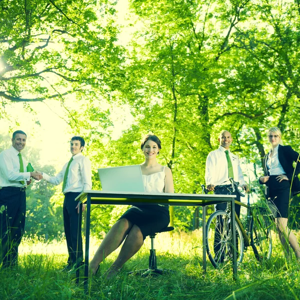 녹색 비즈니스 팀, 환경 개념 — 스톡 사진
