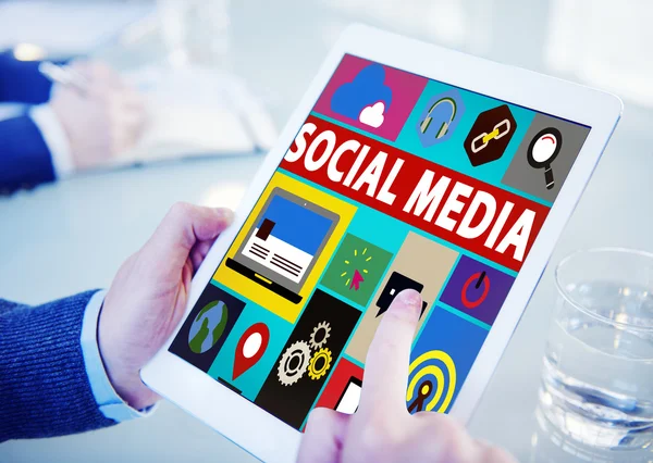 Sociale media verbinding concept — Stockfoto