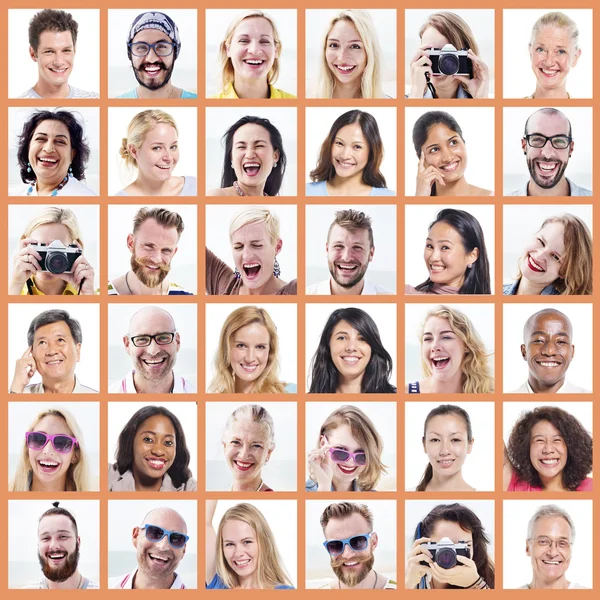 Diversidad grupo de personas en collage —  Fotos de Stock
