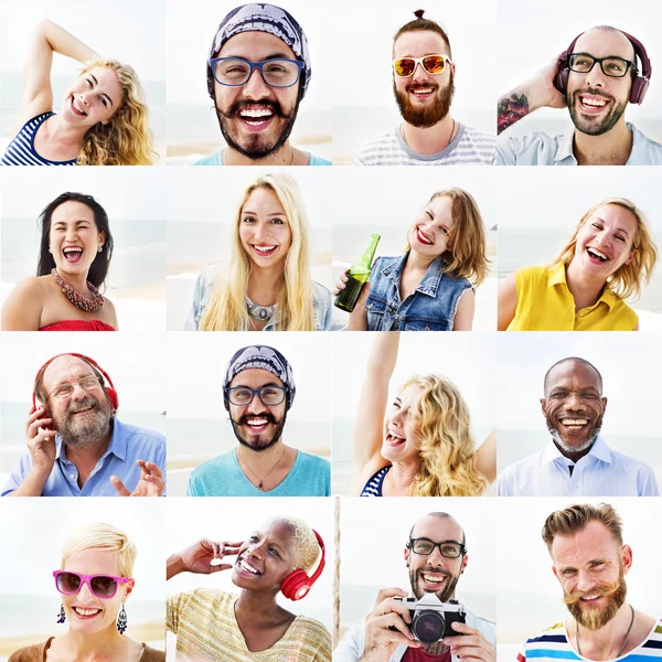Young diverse happy people — Stock Photo, Image