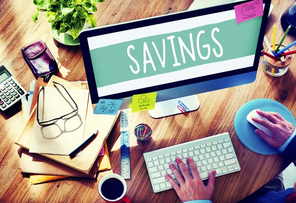 Besparingen Accounting Concept — Stockfoto