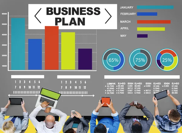 バー グラフのビジネス プラン — ストック写真