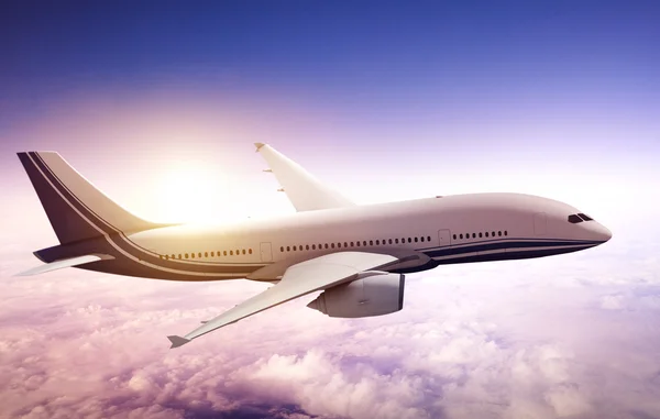 Avión Skyline Horizonte Concepto — Foto de Stock