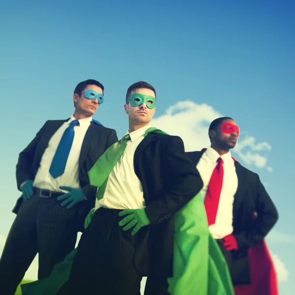 Superhero Hommes d'affaires Outdoor Concept — Photo