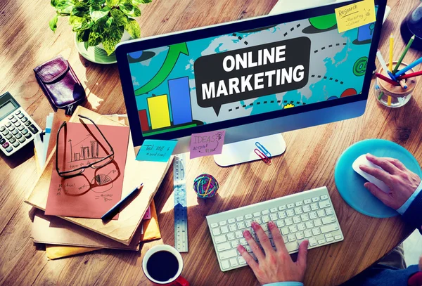 Online-Marketing-Konzept — Stockfoto