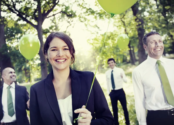 BusinessPeople and Green Business Concept — Stock Photo, Image