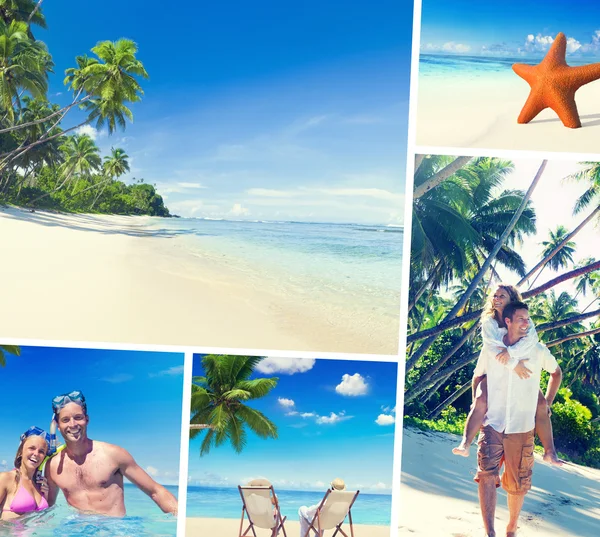 Couple on Summer Beach Concept — Stock Photo, Image