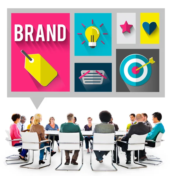 Brand, Branding Marketing Ideas Creative Concept — Stock Photo, Image