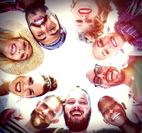 Friends Huddle, Beach Summer Concept — Stock Photo, Image