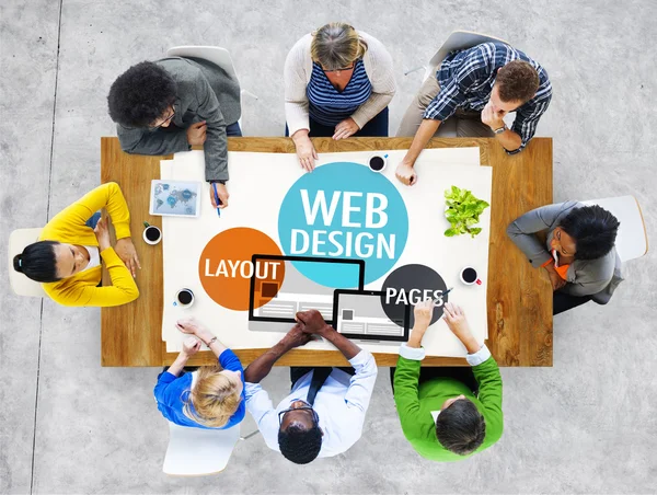 Επιχειρηματίες με Web Design — Φωτογραφία Αρχείου