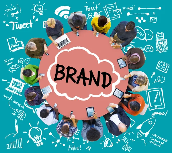 Brand Branding Concetto di connessione — Foto Stock