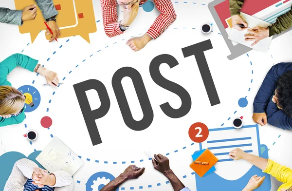 Post blogg Social Media koncept — Stockfoto