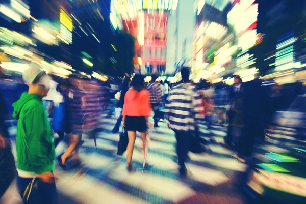 Crowd of Pedestrians Walking Concept — Stock Photo, Image