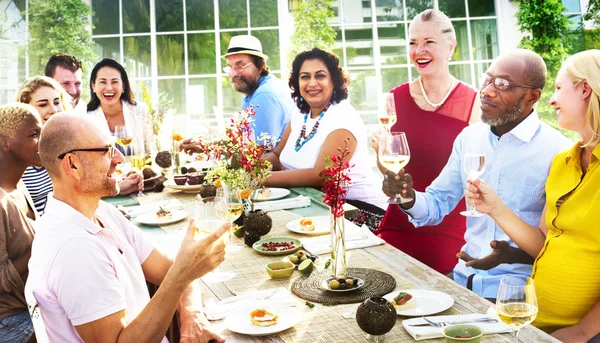 Pessoas Almoço, Conceito de Verão — Fotografia de Stock