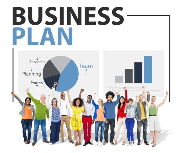 Üzleti terv stratégiai értekezlet koncepció — Stock Fotó