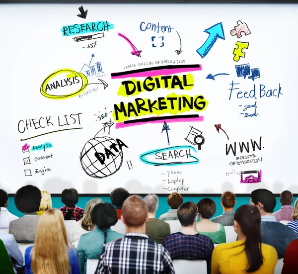 People and Digital Marketing Concept — Stock Photo, Image