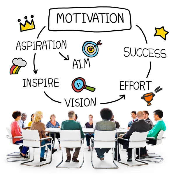 Gente de negocios y concepto de motivación — Foto de Stock