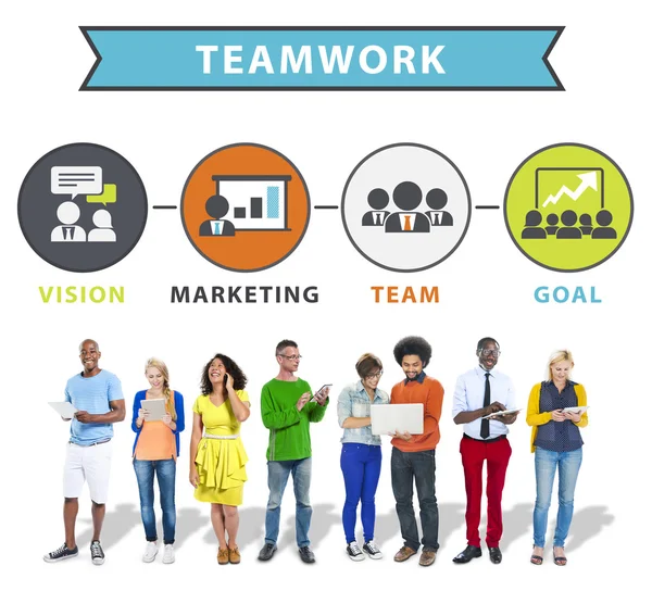 Connection Teamwork Concept — Stock Photo, Image