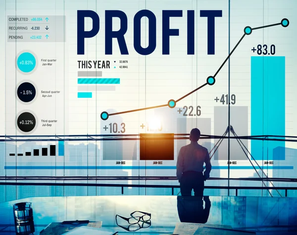 Profit Benefit Financial Income Concept — Stock Photo, Image