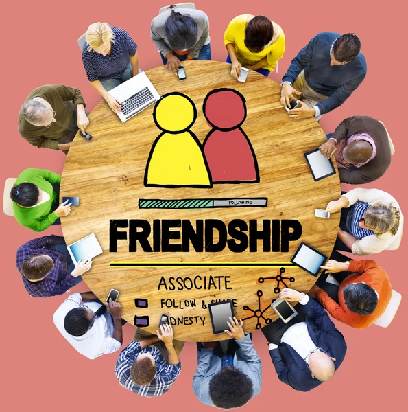 Friendship, Social Media Concept — Stock Photo, Image