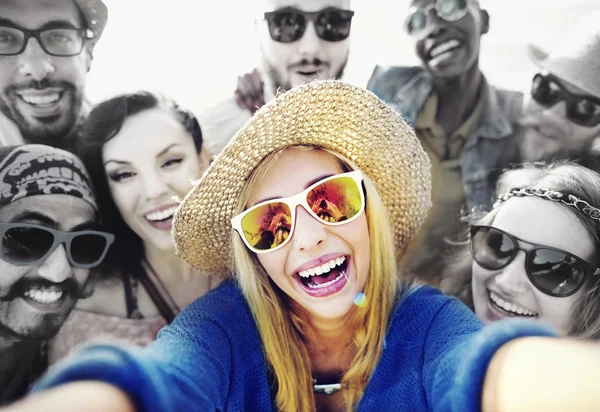 Vänskap Selfie koncept — Stockfoto