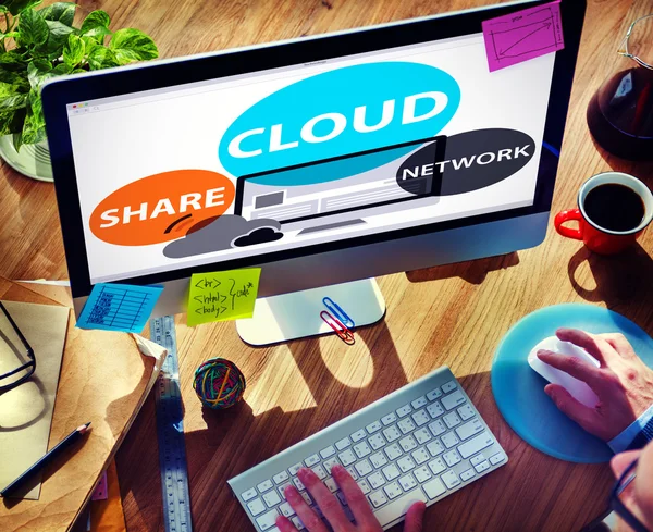 Cloud Computing Database Concept — Stock Photo, Image