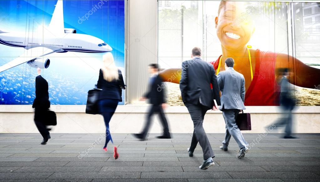 Business People Walking  Concept