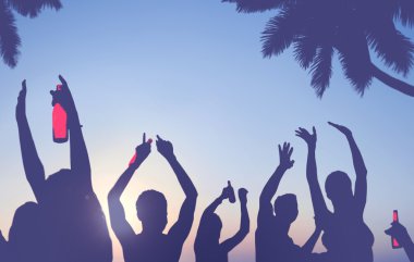 Kavramı kutlama insan siluetleri