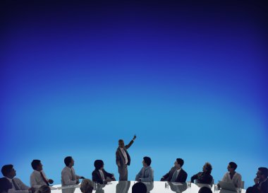 Kurumsal tartışma sahip iş adamları