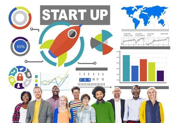 Uomini d'affari e Start Up Concept — Foto Stock