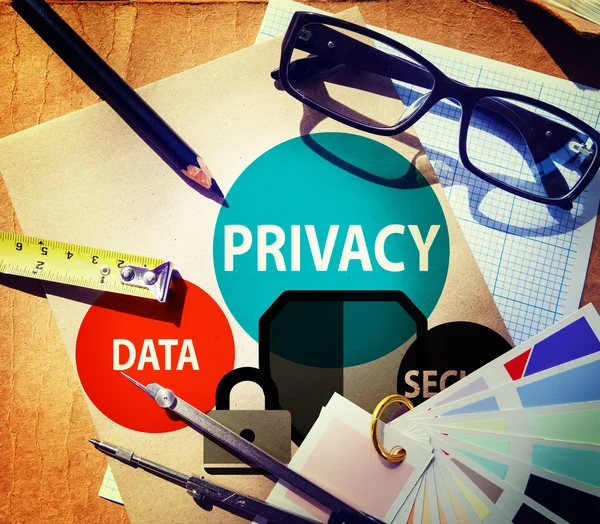 Privacidad Concepto de protección segura de datos — Foto de Stock