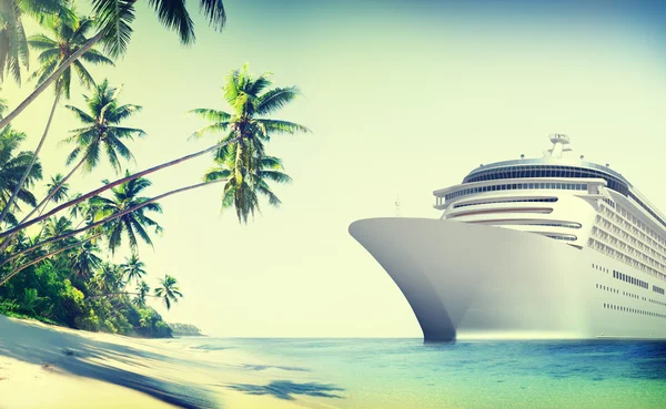 Cruiseschip strand Concept — Stockfoto