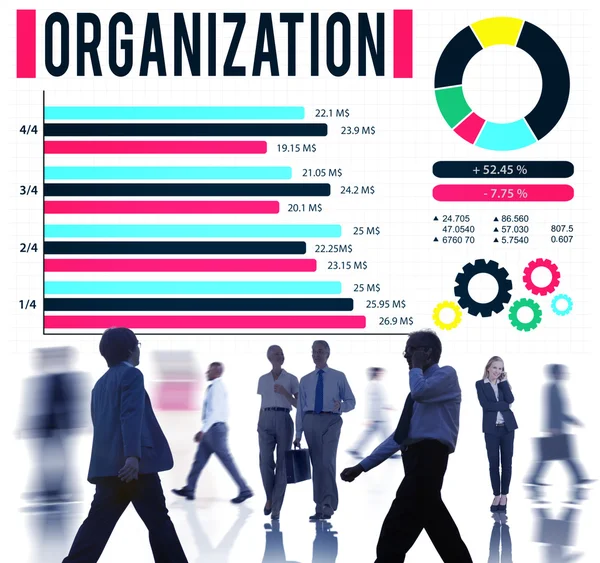 Företag personer och information grafiskt diagram — Stockfoto