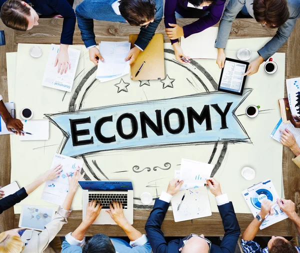 Economie valuta inkomen Concept — Stockfoto