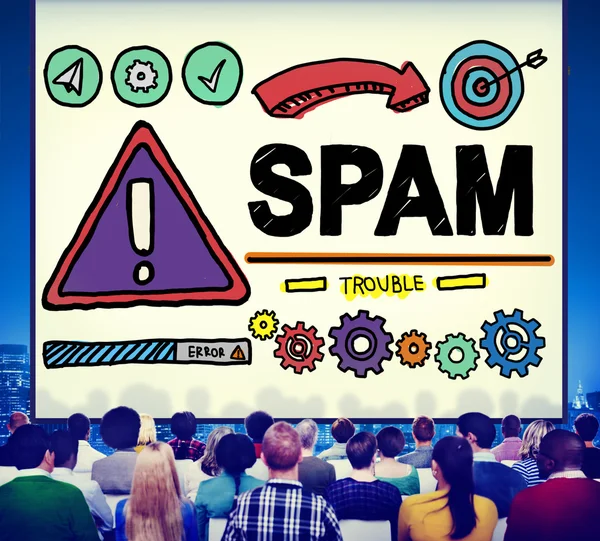 Concepto de problema de spam —  Fotos de Stock