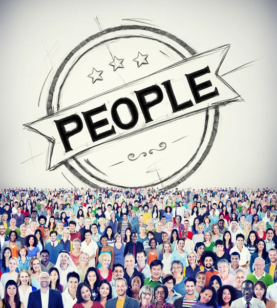 Large group of Diversity people — Stock Photo, Image