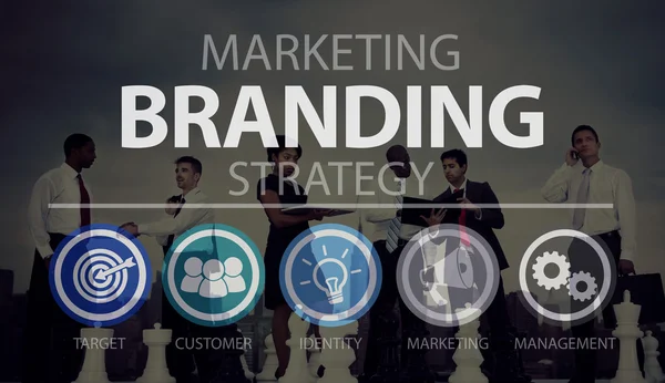 Branding και μάρκετινγκ έννοια — 图库照片