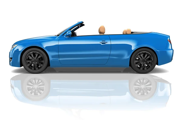 Cabriolet bil, transport 3d koncept — Stockfoto