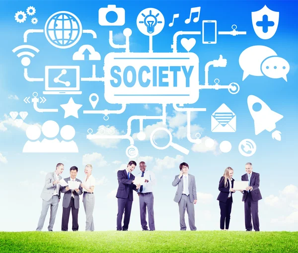 Sociedad Concepto de medios sociales — Foto de Stock