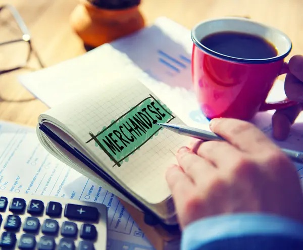 Man working with Merchandise — Stock Photo, Image