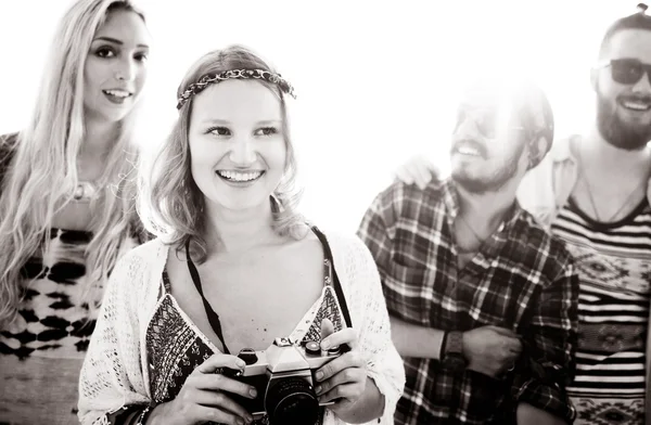 Friendship and  Summer Holiday Concept — Stock Photo, Image