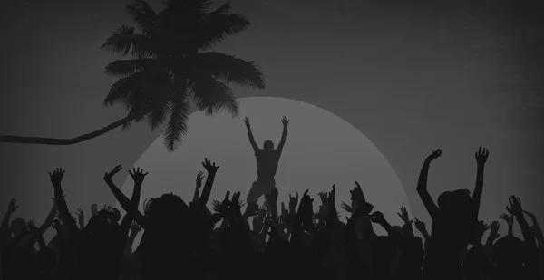 Stranden sommar musik konsert — Stockfoto
